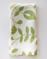 Birdie Linen Towel in Leaf