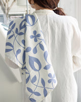 Birdie Linen Towel in Periwinkle