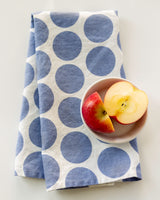Dot Linen Towel in Periwinkle