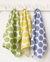 Dot Linen Towel in Leaf