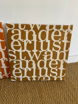 Archive design linen wall art (set of 3)