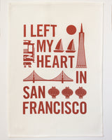 I Left My Heart Tea Towel