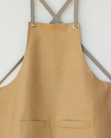 Crossback Linen Apron - Wheat