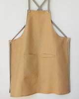 Crossback Linen Apron - Wheat