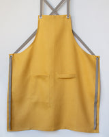 Crossback Linen Apron - Honey