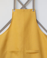 Crossback Linen Apron - Honey