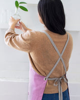 Crossback Linen Apron - Lilac