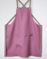 Crossback Linen Apron - Lilac