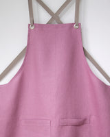 Crossback Linen Apron - Lilac