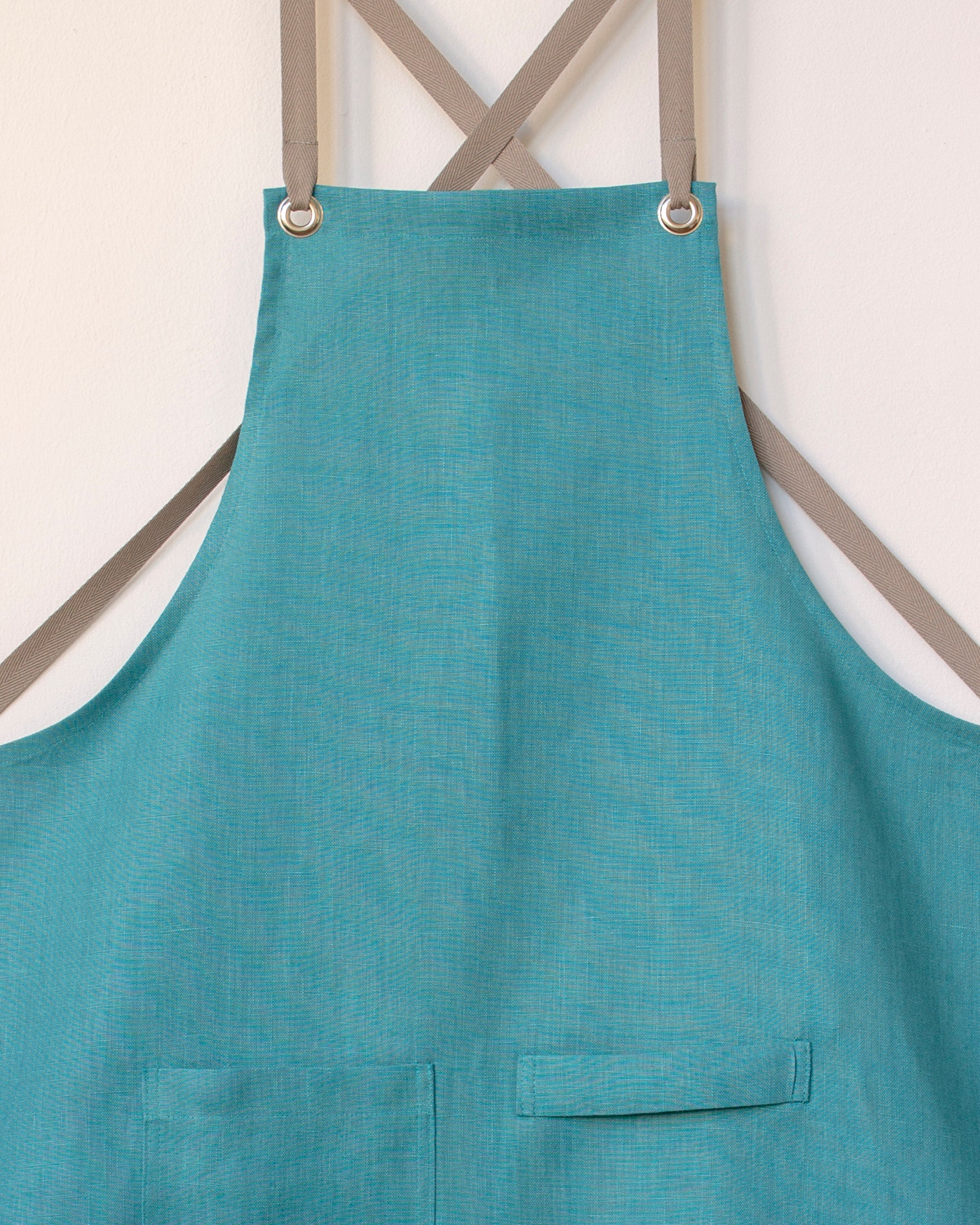 Studiopatró Cross-Back Apron, 100% Linen with Cotton Ties, 1 Size Fits Most  on Food52