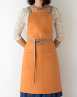 Crossback Linen Apron - Copper