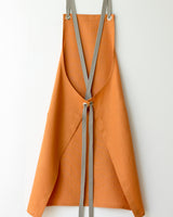 Crossback Linen Apron - Copper