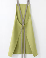 Crossback Linen Apron - Fern