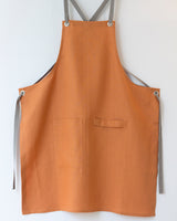 Crossback Linen Apron - Copper