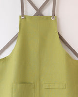 Crossback Linen Apron - Fern