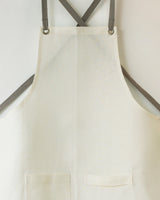 Crossback Linen Apron - Oyster