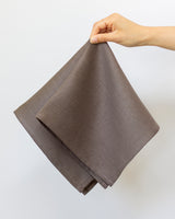 Linen Napkins in Bark - Set of 4