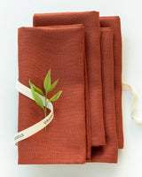 Linen Napkins in Cinnamon - Set of 4