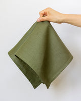 Linen Napkins in Olive - Set of 4
