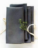Linen Napkins in Zinc - Set of 4
