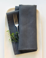 Linen Napkins in Zinc - Set of 4