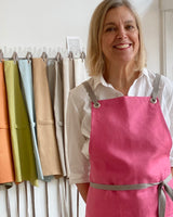 Crossback Linen Apron - Rosey