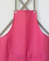 Crossback Linen Apron - Rosey
