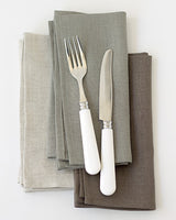 Linen Napkins in Bark - Set of 4