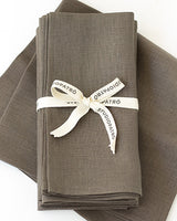 Linen Napkins in Bark - Set of 4