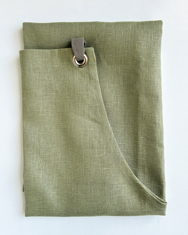 Crossback Linen Apron - Sage