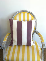 Striped cushion cover in purple