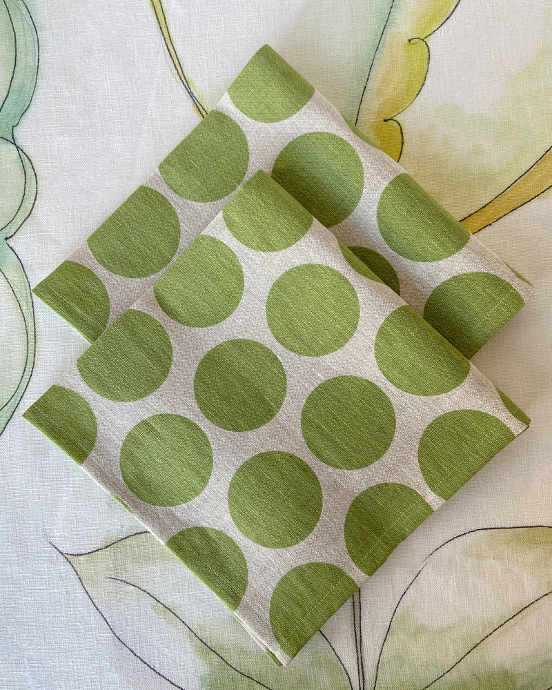 Dorothea Napkins in Vert - Set of 2