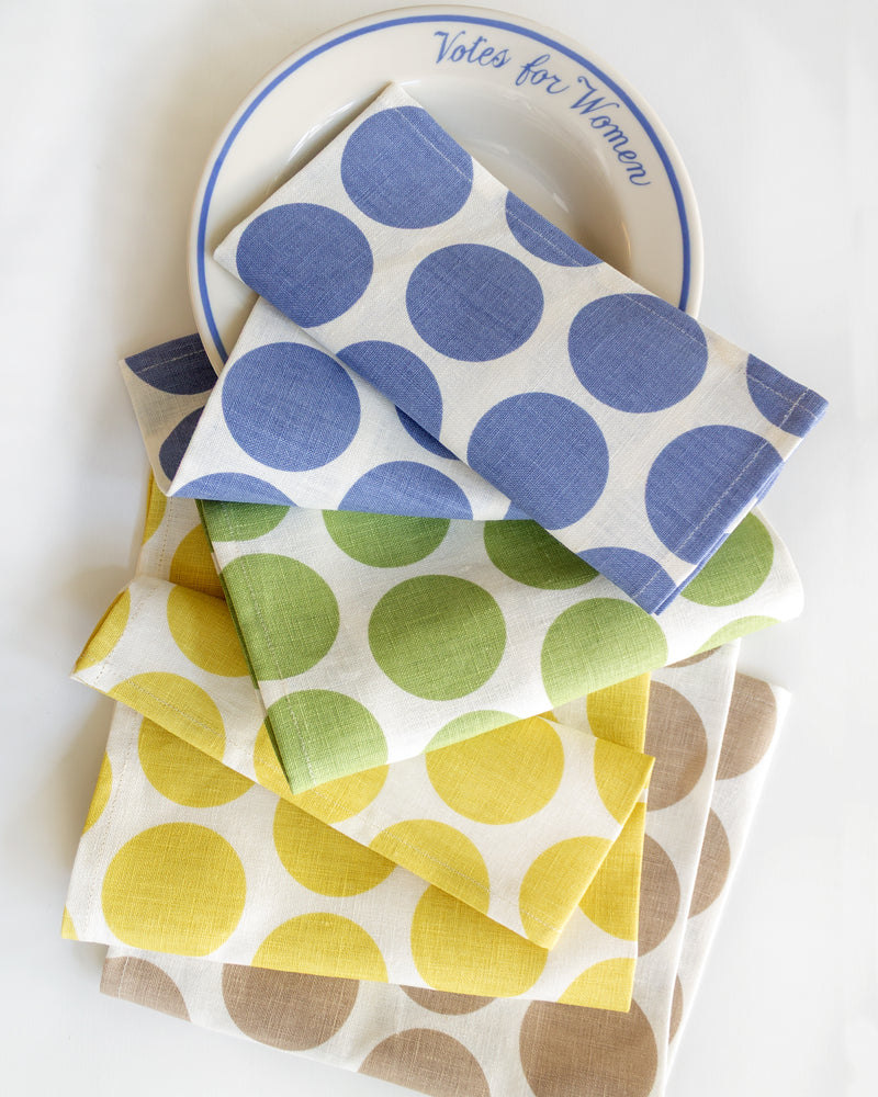 Dot Napkins in Leaf - Set of 2