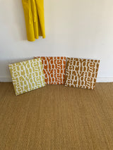 Archive design linen wall art (set of 3)