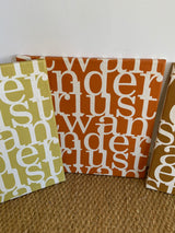 Archive design linen wall art (set of 3)