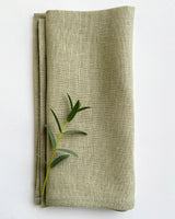 Linen Napkins in Moss - Set of 4