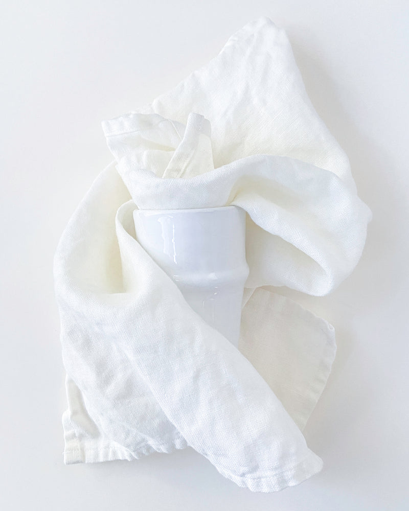 Simply White Linen Towels - Set of 2