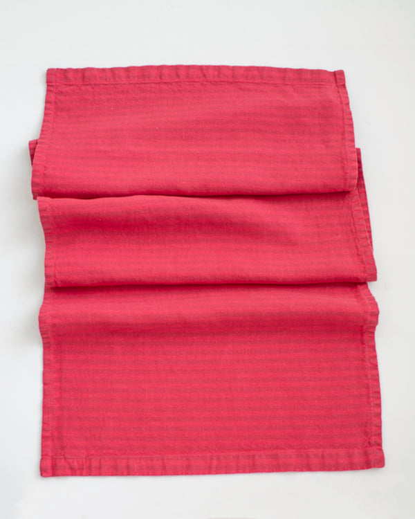 Striped Table Runner in Cranberry