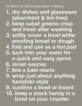 10 Ways to Use Flour Sack Towels