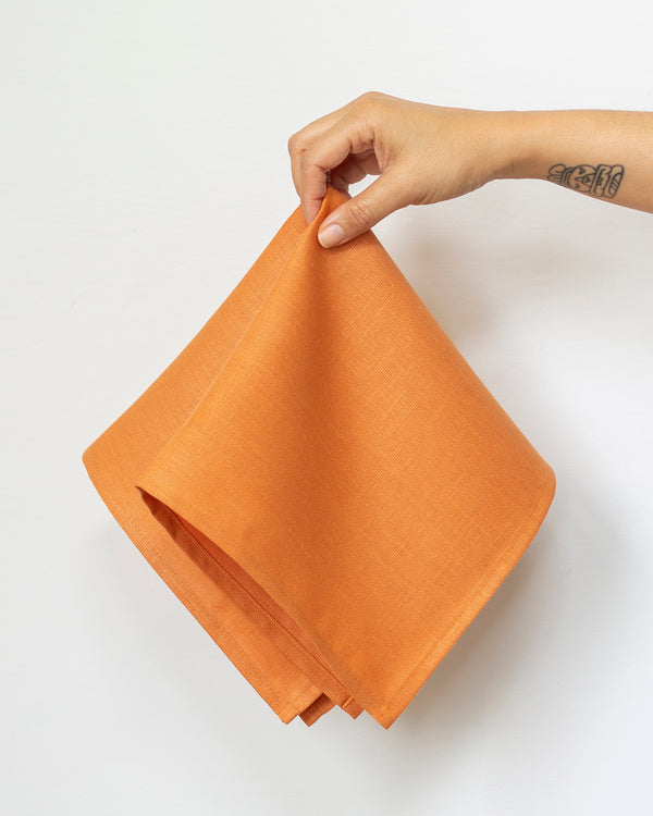 Linen Napkins in Copper - Set of 4